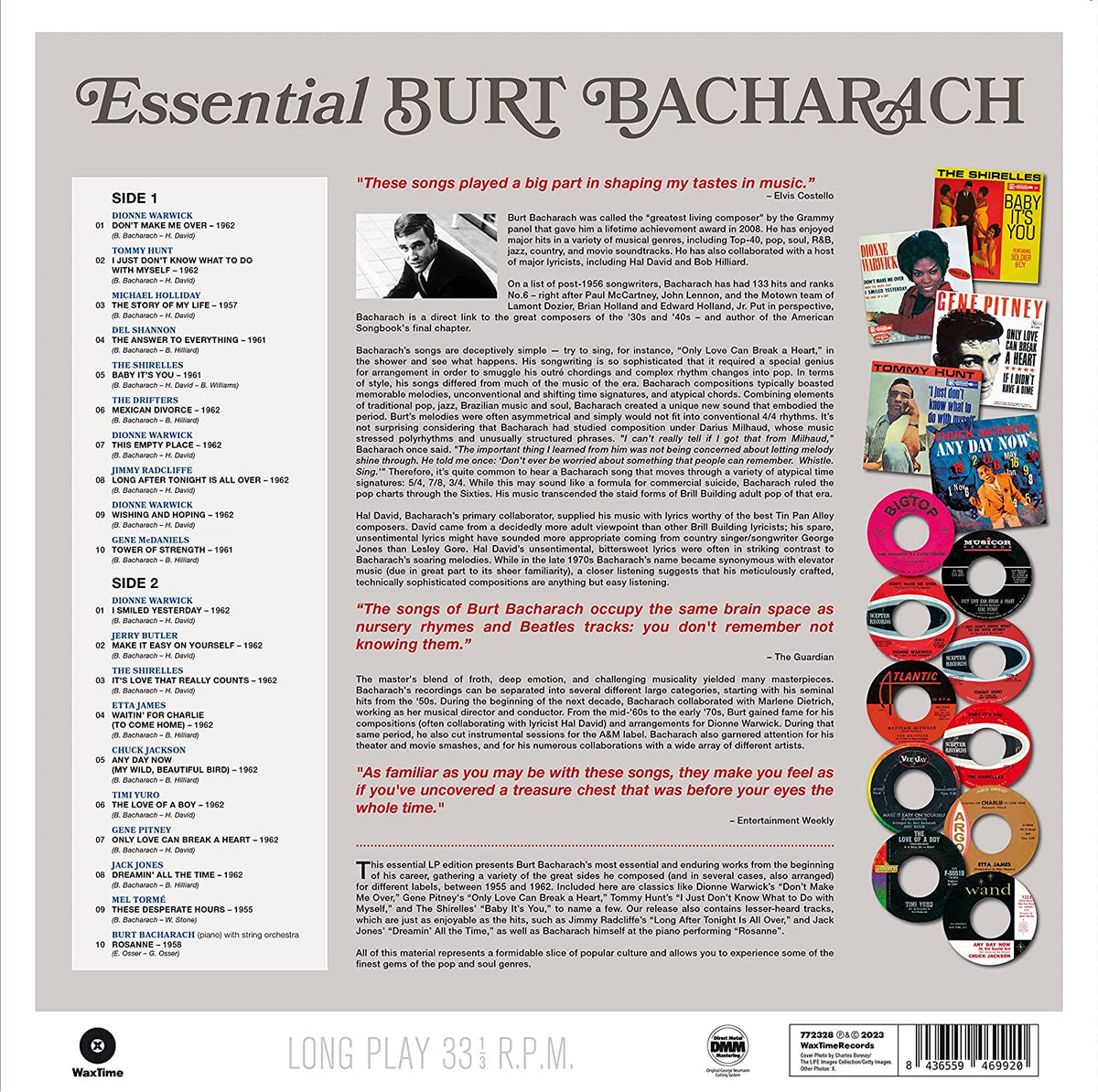 BURT BACHARACH - ESSENTIAL [VINYL] – Cool Discs Music