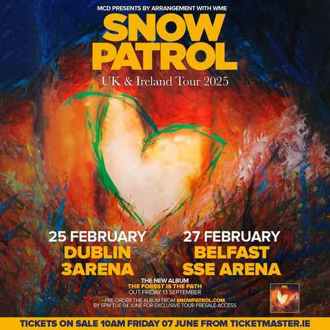 SNOW PATROL COACH , THURS 27th & FRI 28th  FEB 25 @SSE ARENA BELFAST