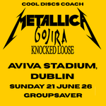 METALLICA COACH - SUNDAY 21 JUNE 26 @ AVIVA , DUBLIN