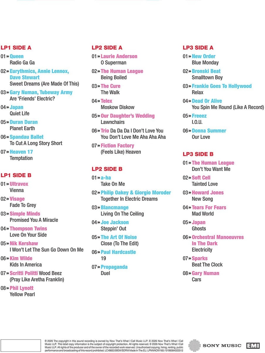 NOW THATS WHAT I CALL AN ERA: ESSENTIAL SYNTH POP – Cool Discs Music
