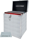 "12" LP Vinyl Record Storage Case with Universal Cleaning Cloth