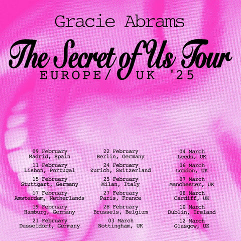 GRACIE ABRAMS COACH , MONDAY 10 MARCH 2025 , 3 ARENA DUBLIN