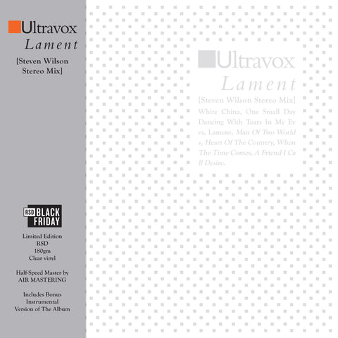 ULTRAVOX - LAMENT (STEVEN WILSON STEREO MIX) [VINYL]