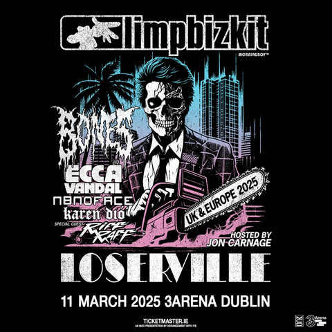 LIMP BIZKIT COACH - TUESDAY 11 MARCH 23 @ 3ARENA , DUBLIN