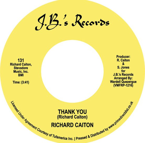 RICHARD CAITON - THANK YOU / WHERE IS THE LOVE [7" VINYL]